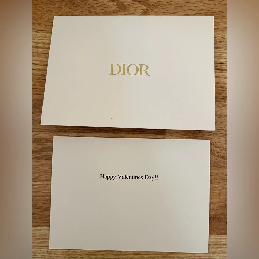 Dior Cream and Gold Valentine Card New